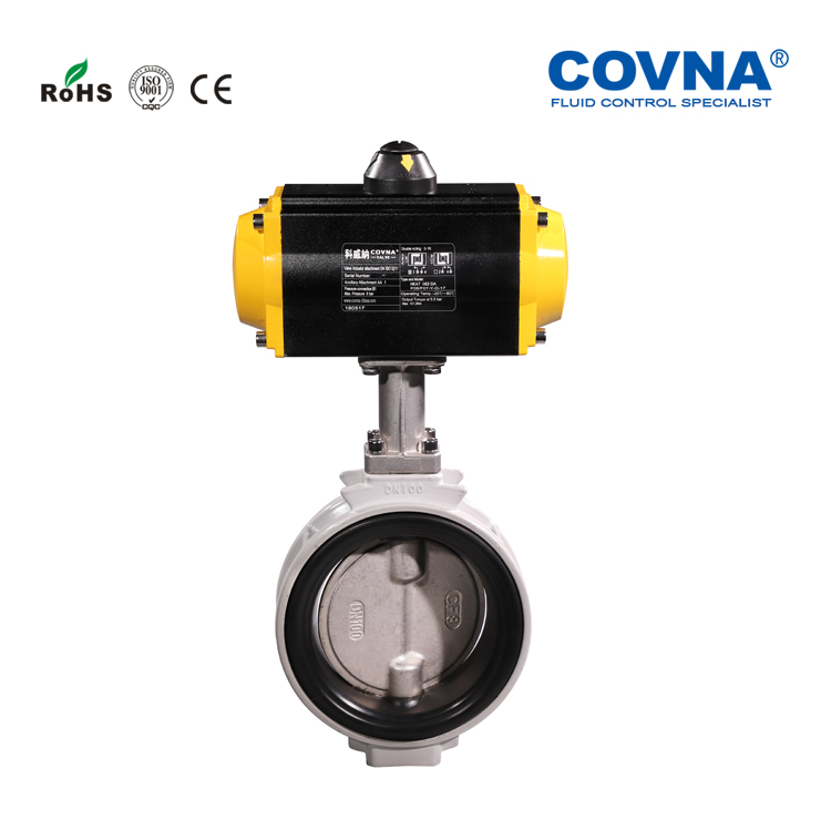 Pneumatic butterfly valve