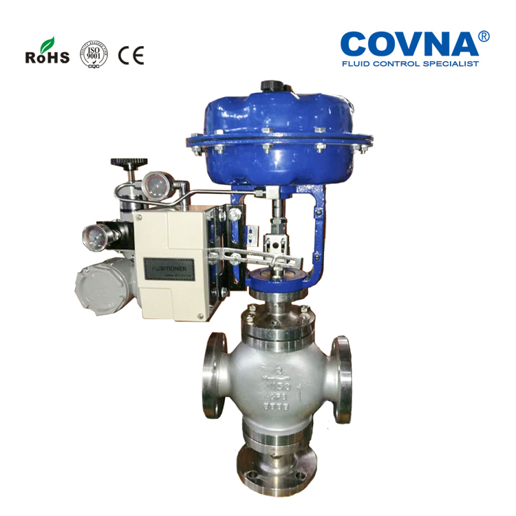 Pneumatic regulating valve three-way